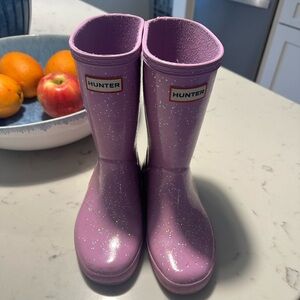Kids Hunter Glitter Rain Boots